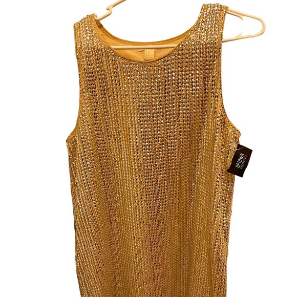 Forever 21 Tops - Forever 21 Gold Sequined Tank Top - Medium - NWTG